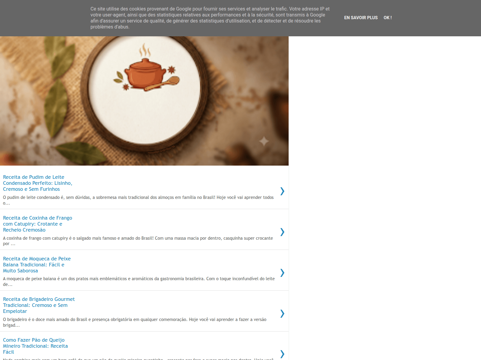 Screenshot of receitasbrazileiras.site
