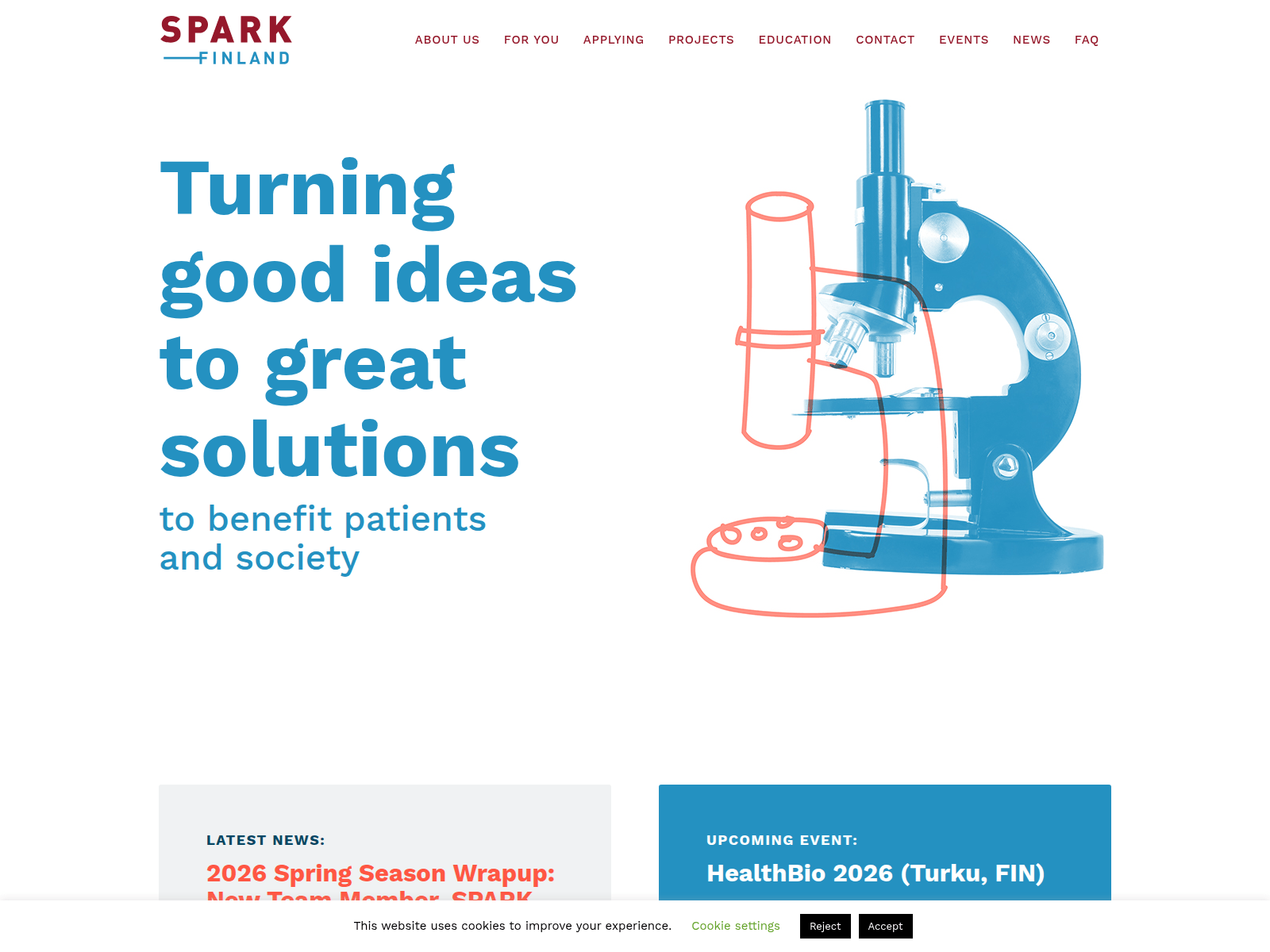 Screenshot of sparkfinland.fi