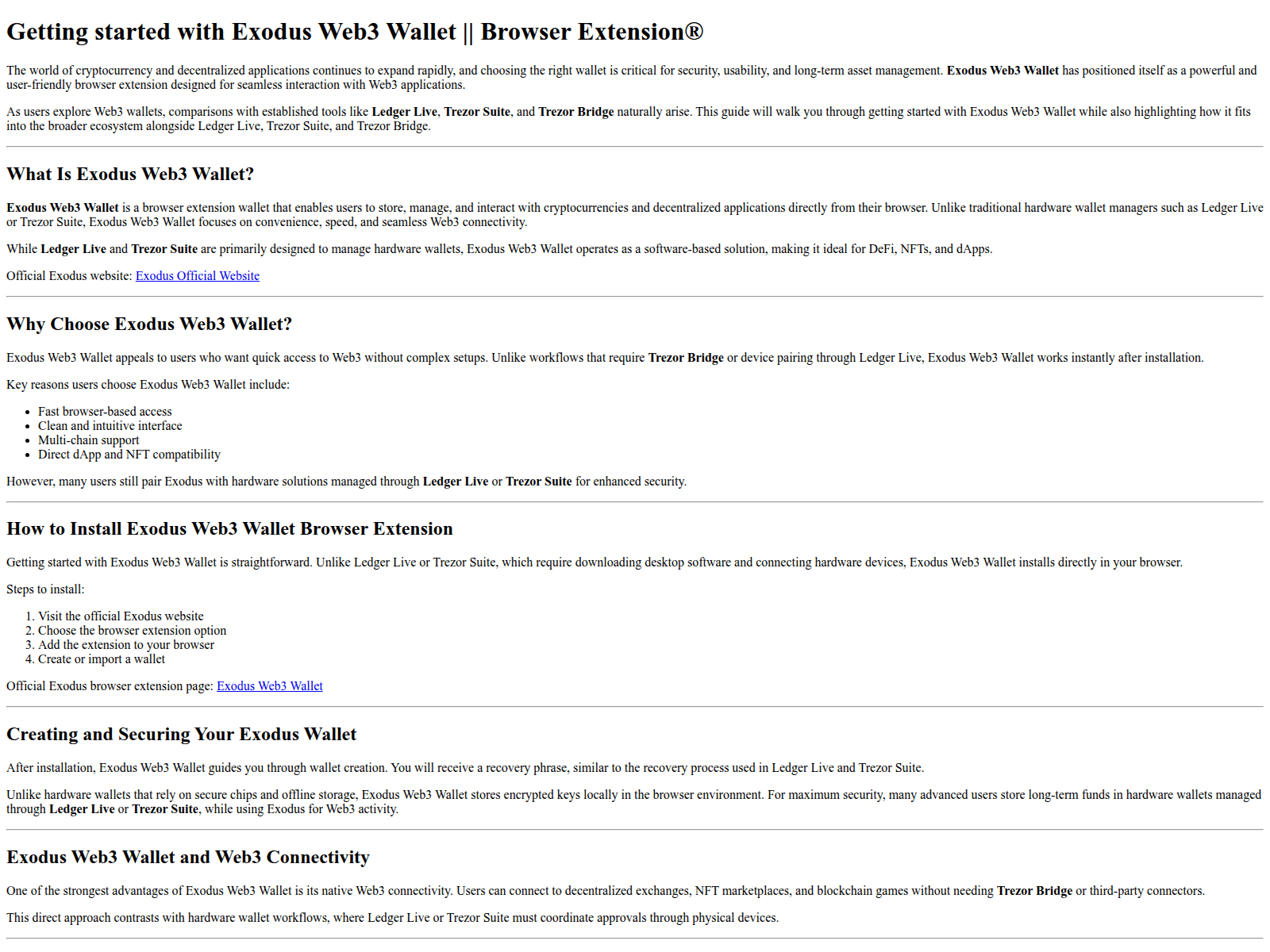 Screenshot of exodus-help-wlt-chiky.wasmer.app