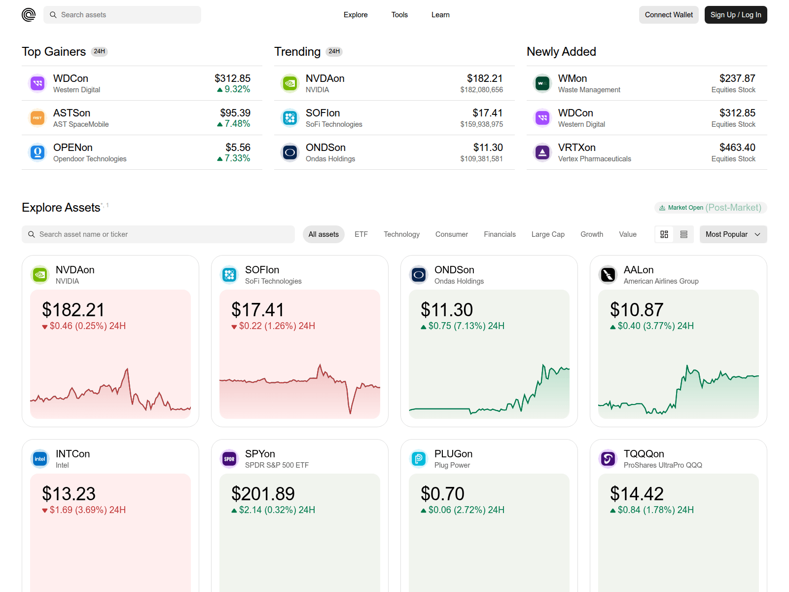 Screenshot of onod.finance