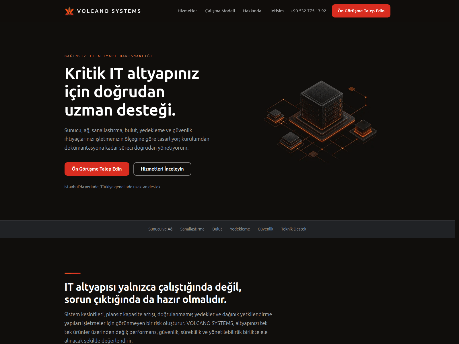 Screenshot of volcanosys.com