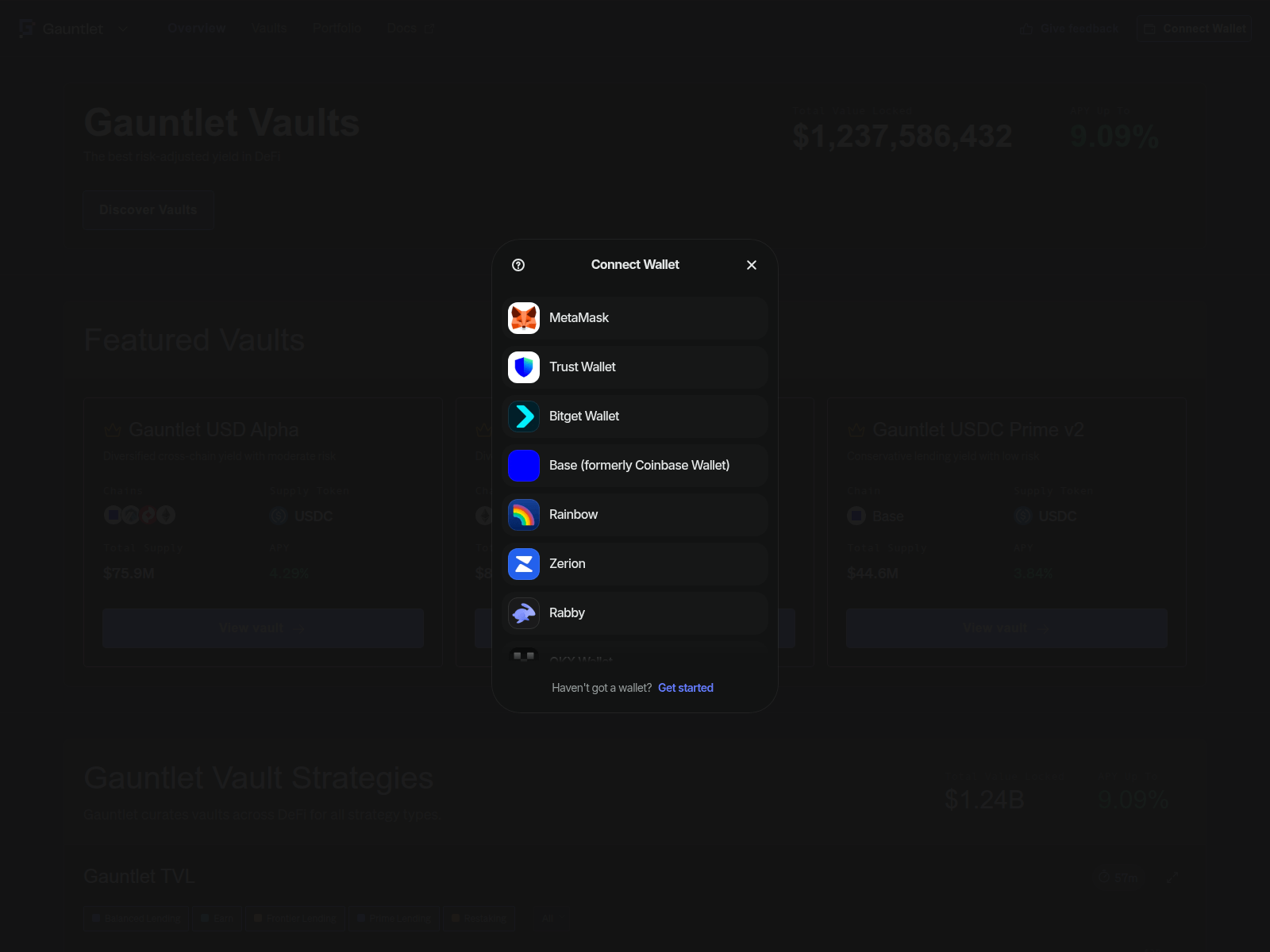 Screenshot of gauntlet-xyz.org