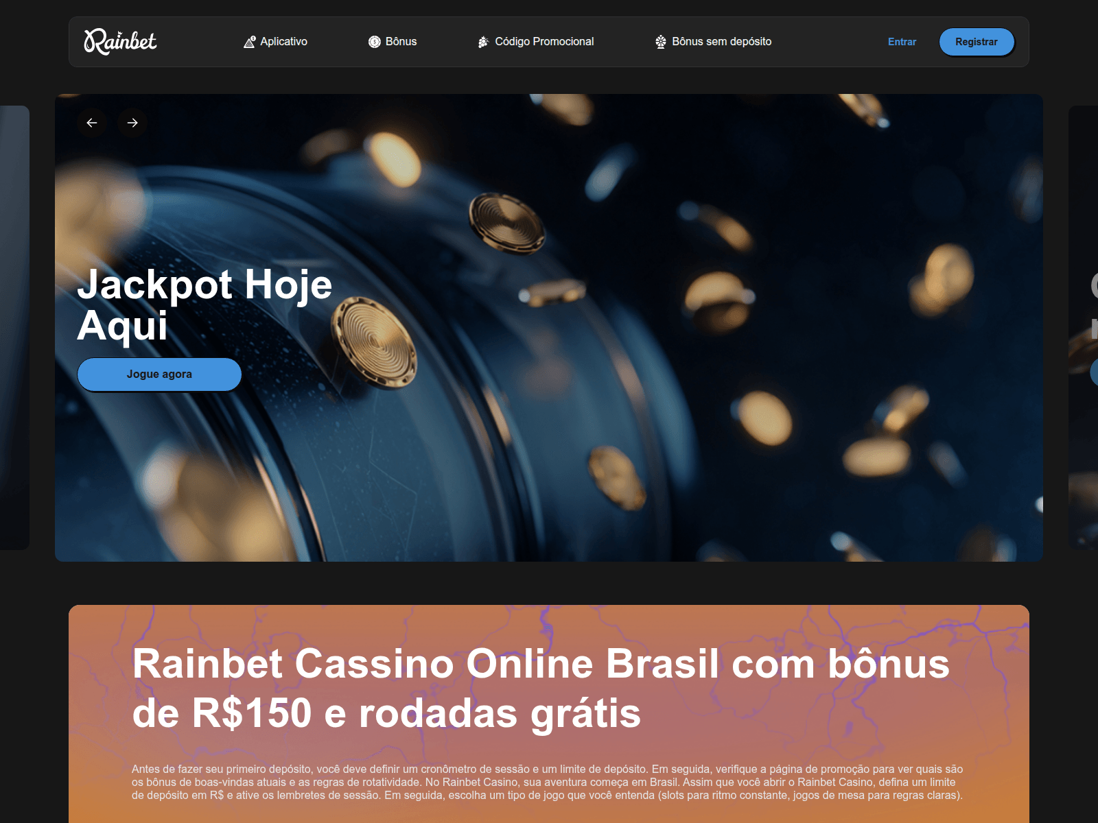 Screenshot of rainbet-br.br.com