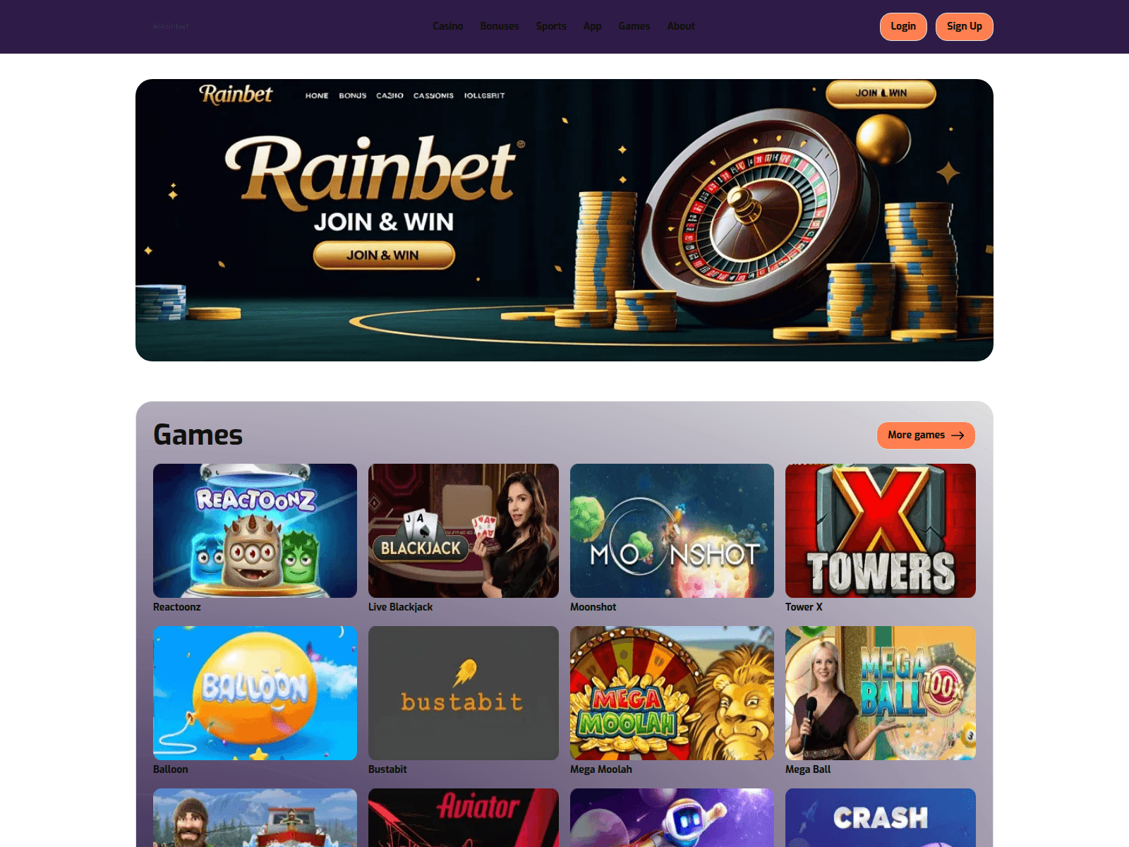 Screenshot of rainbetonline-au.com