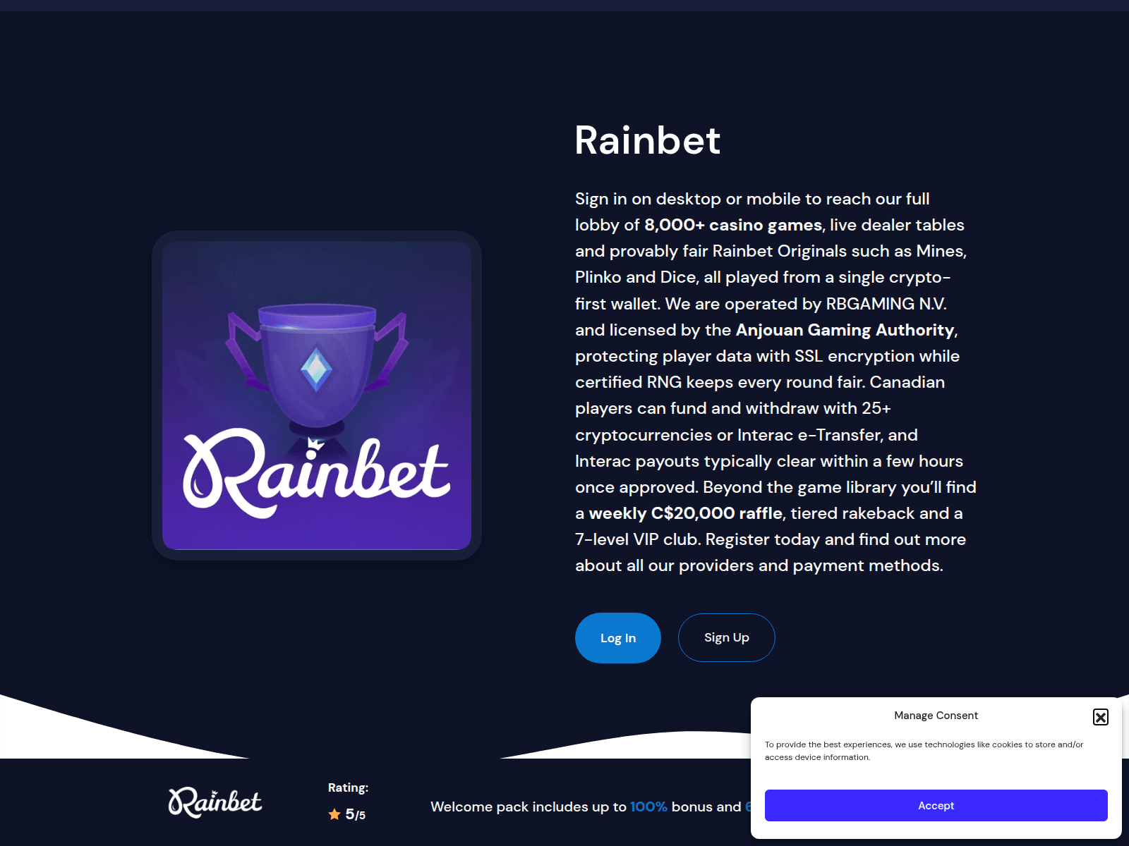 Screenshot of rainbets.vip