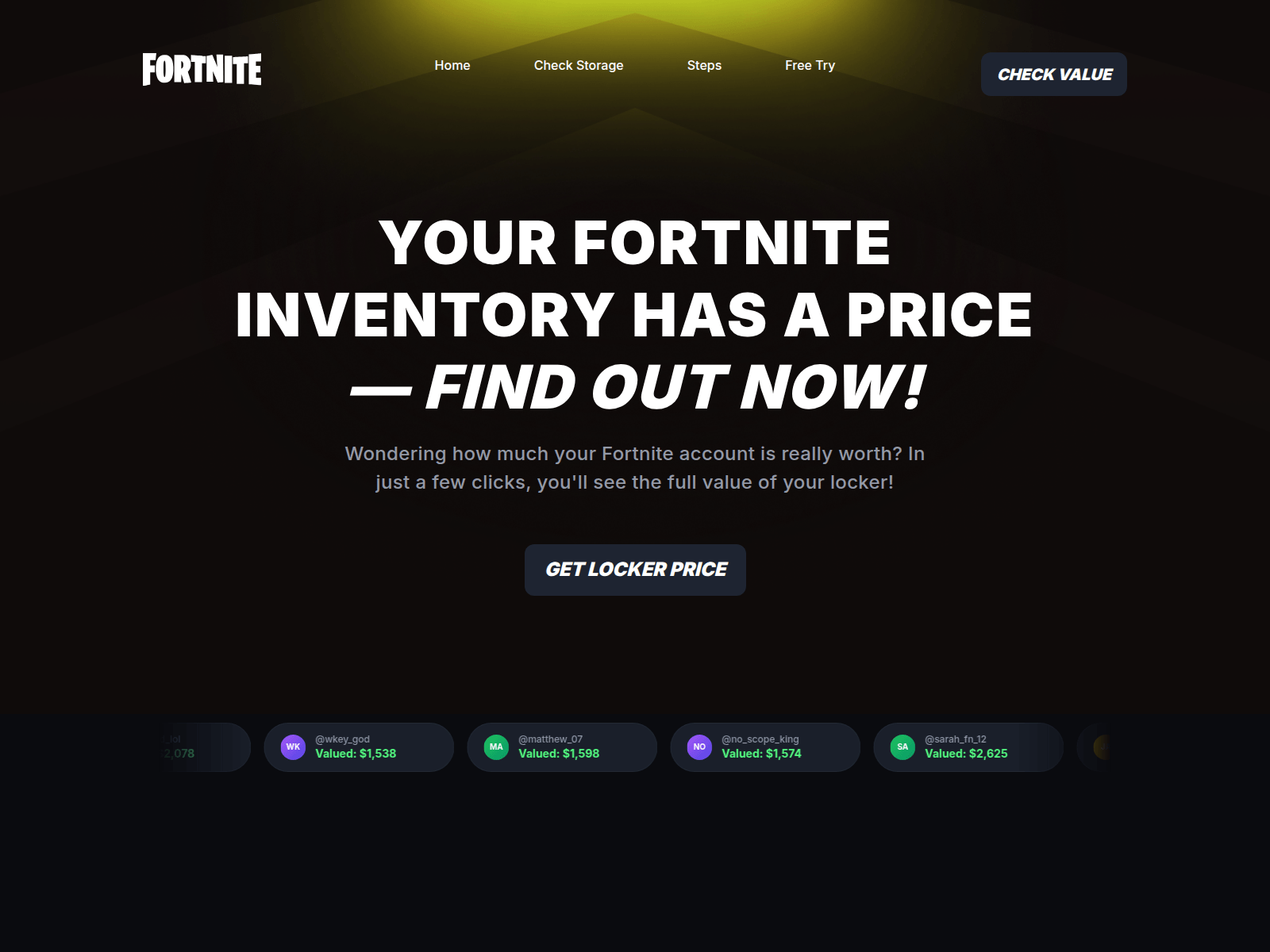 Screenshot of fortnite-check.com
