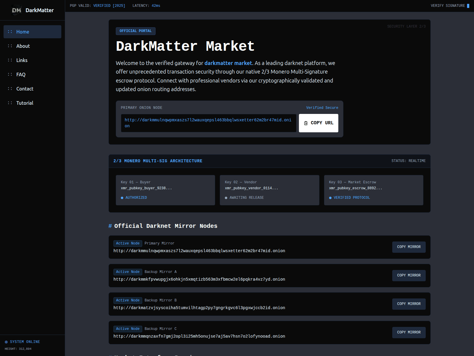 Screenshot of darkmatter-info.sbs