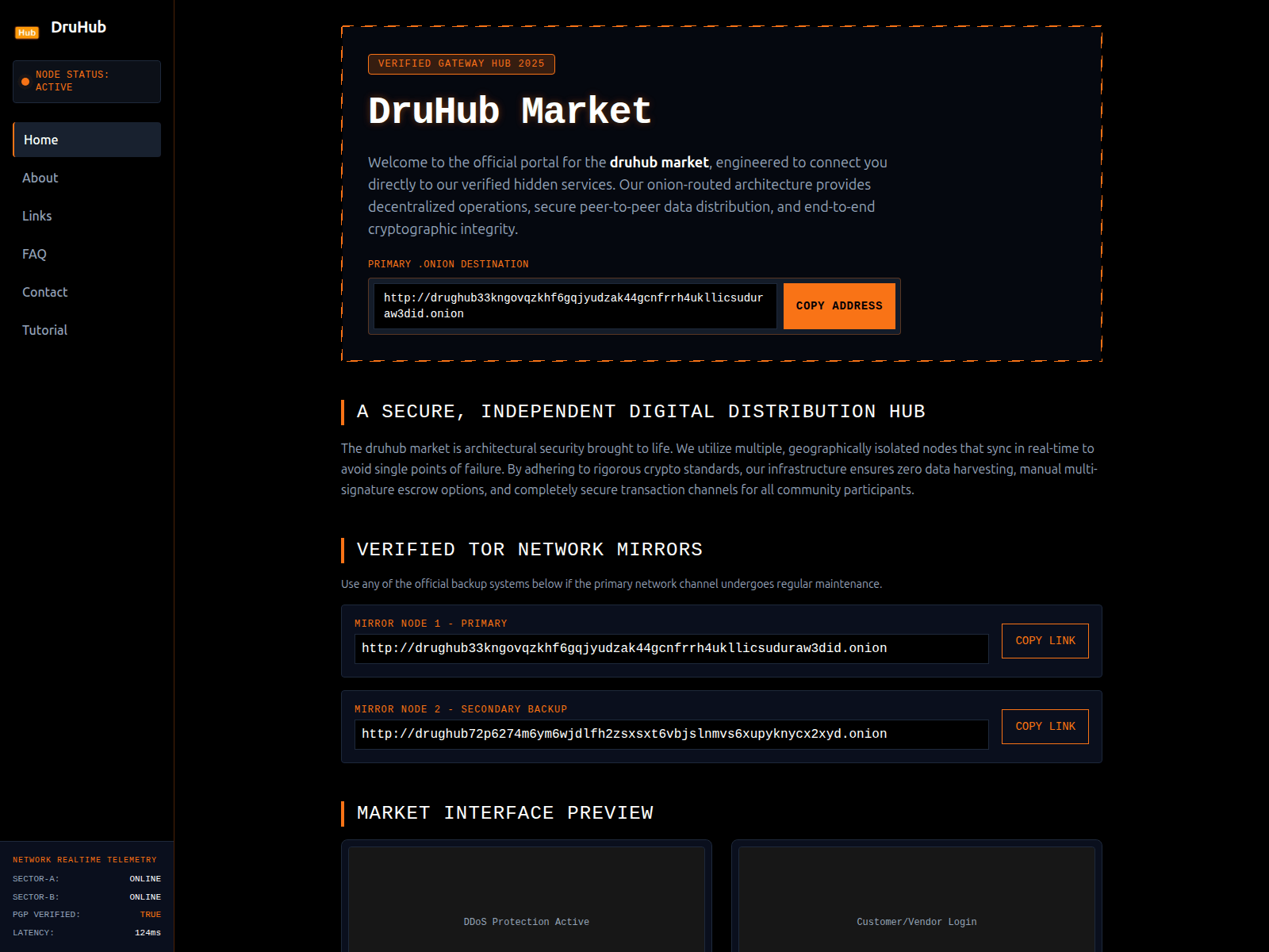 Screenshot of druhub-market-links.cyou