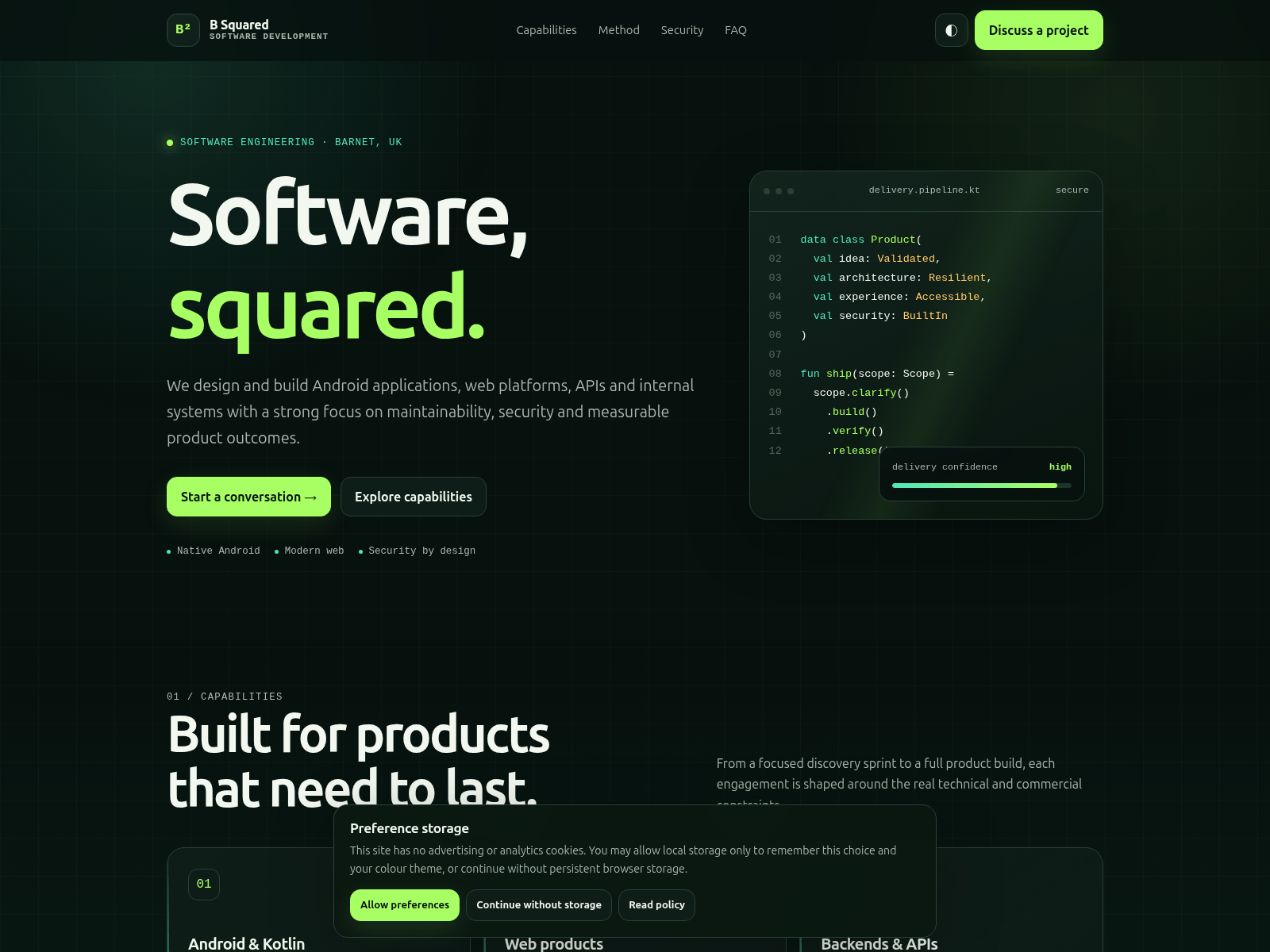 Screenshot of itsecloc.bond
