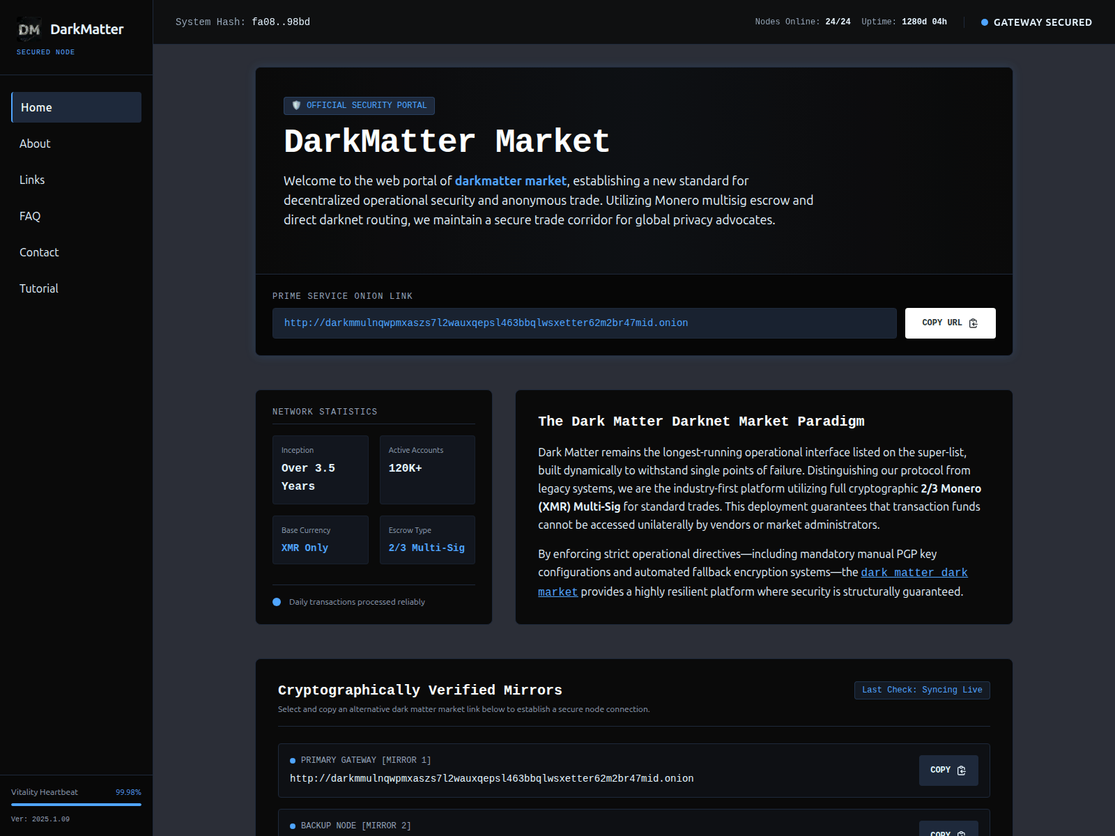 Screenshot of darkmatter-market.cyou