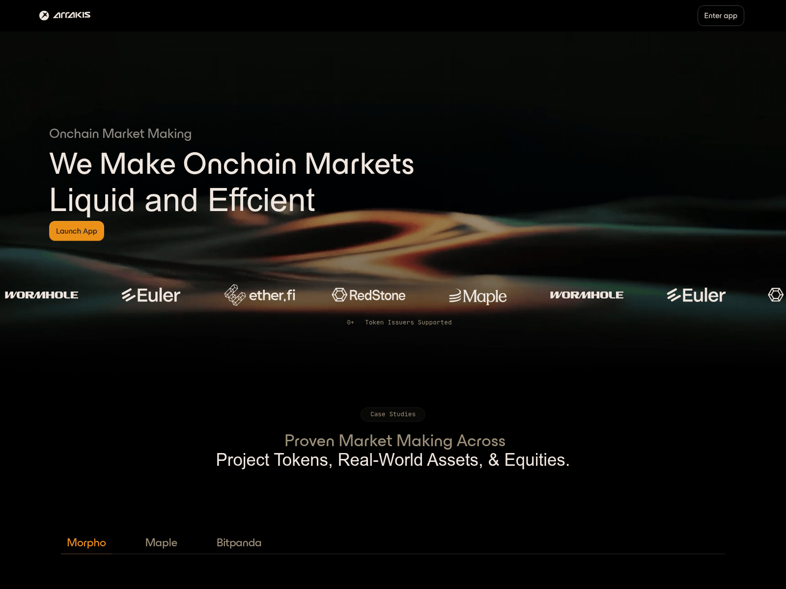 Screenshot of arrakisdex.com