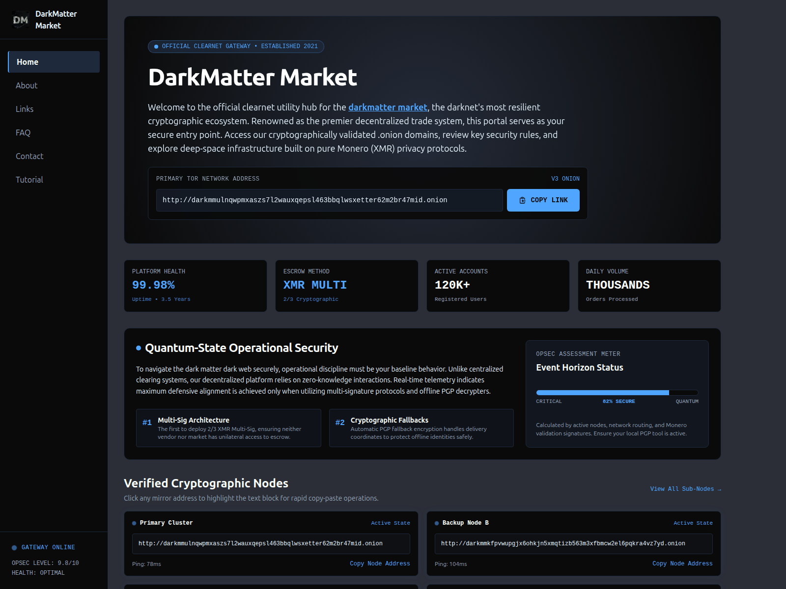 Screenshot of darkmatter-market.digital