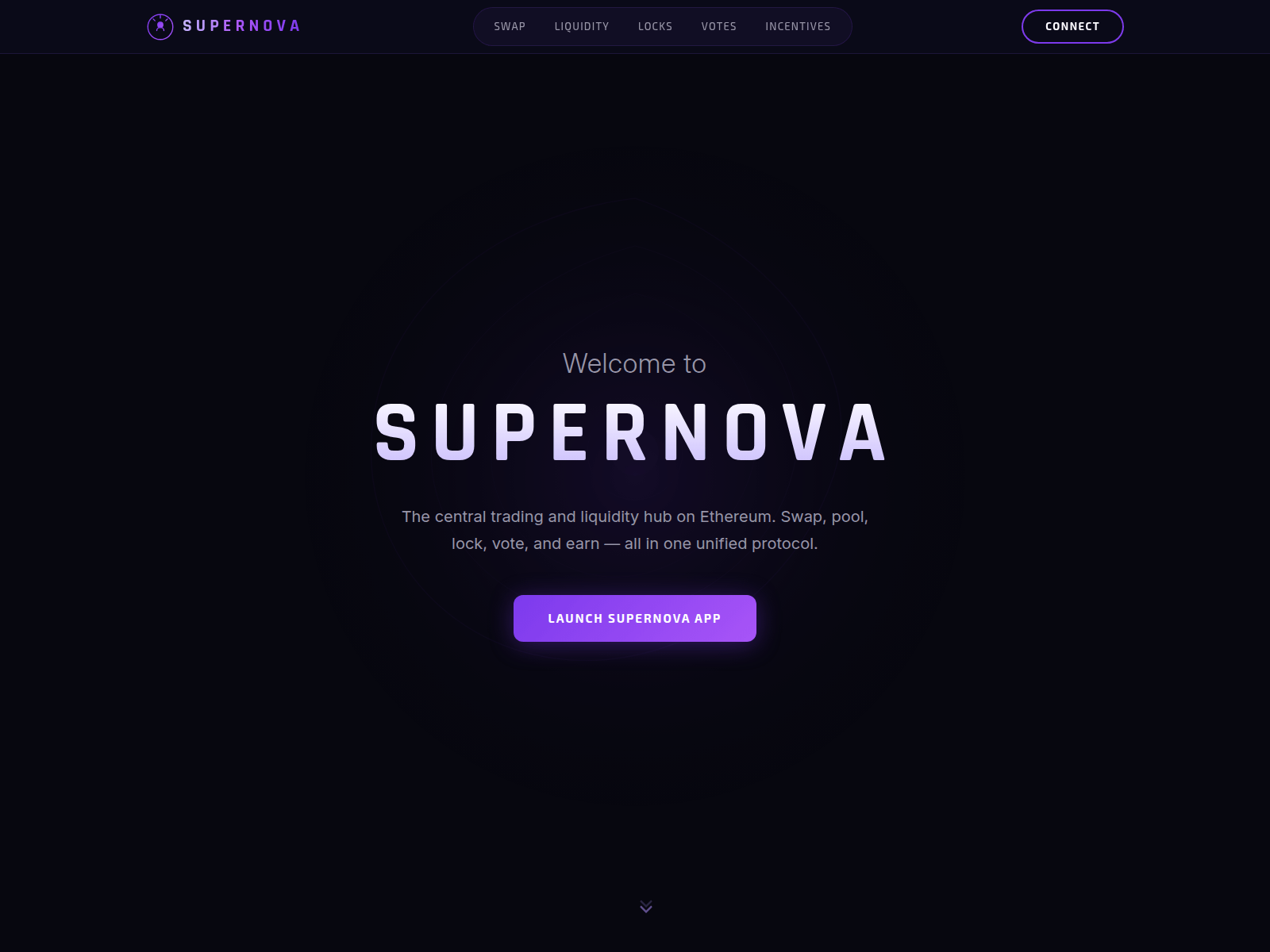 Screenshot of supernova-dex.com