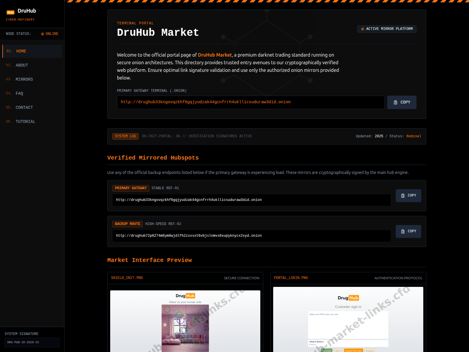 Screenshot of druhub-market-links.cfd
