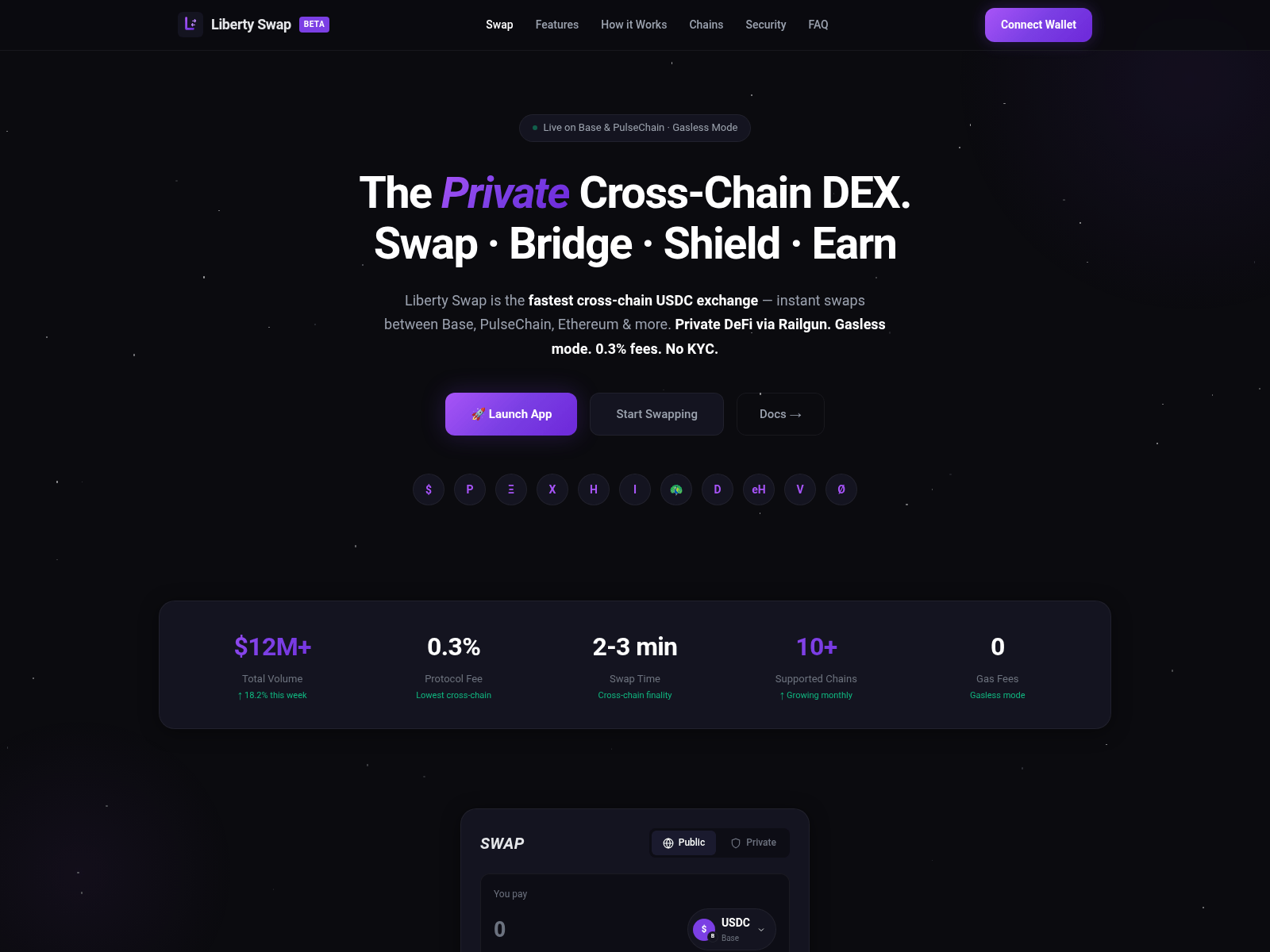 Screenshot of libertyswap-app.com