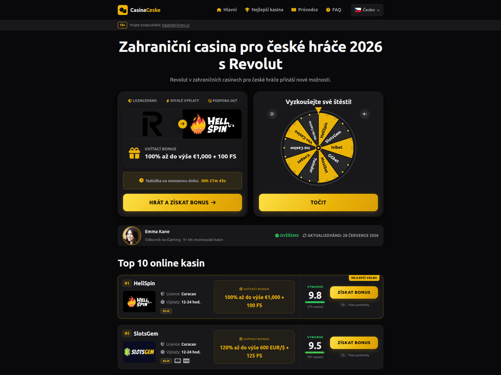 Screenshot of zahranicnicasinaceskehrace.com