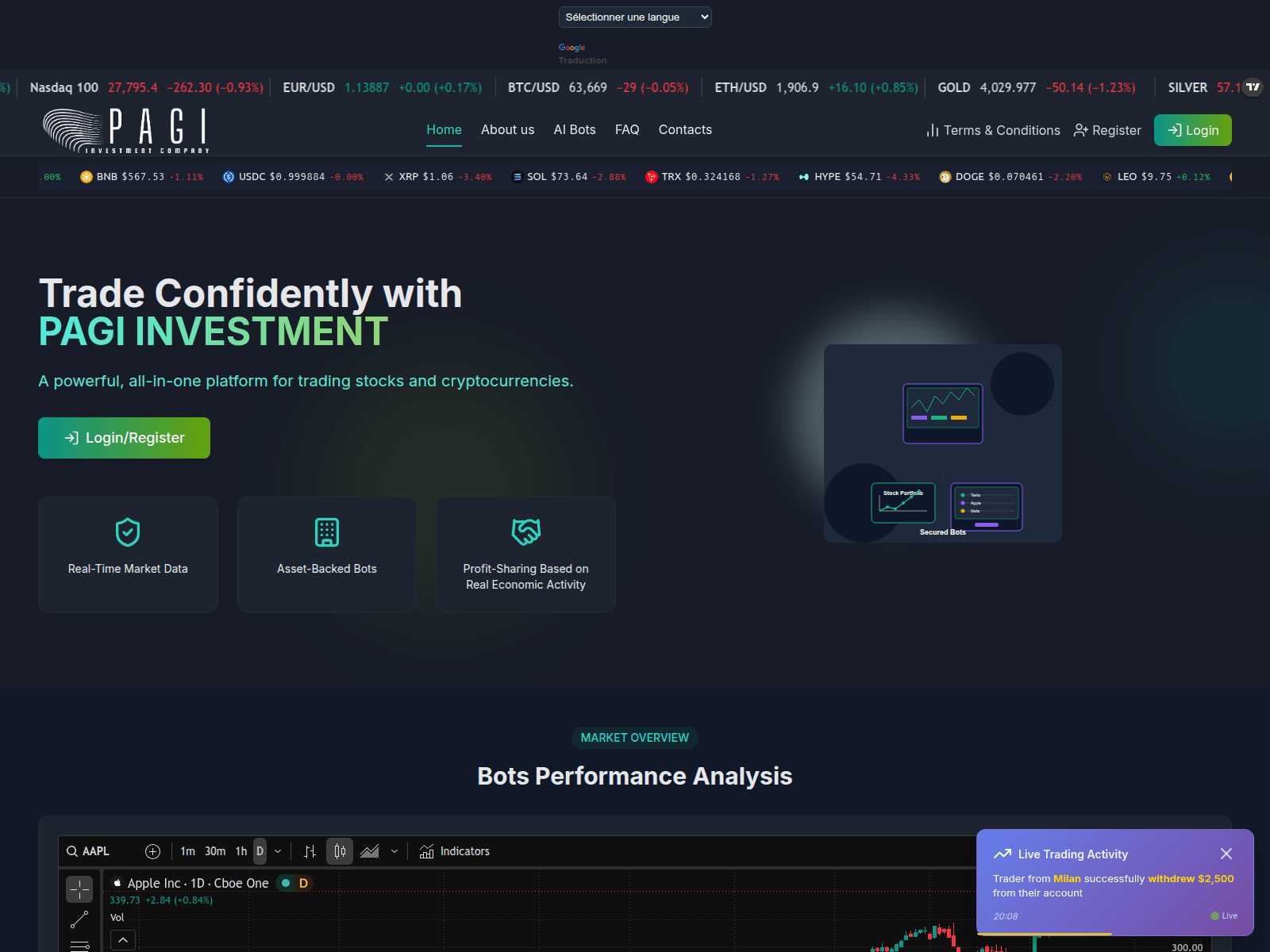 Screenshot of pagi-inv.com