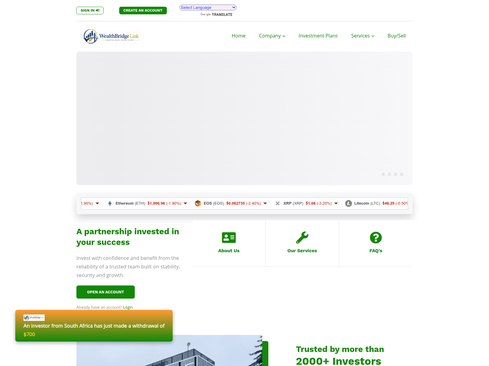 Screenshot of weabridgelink.com