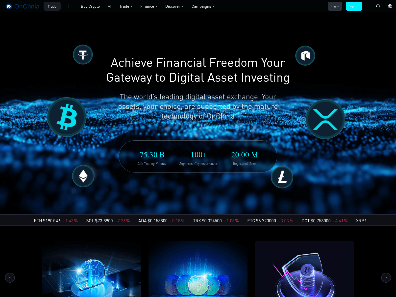 Screenshot of onchinia.com
