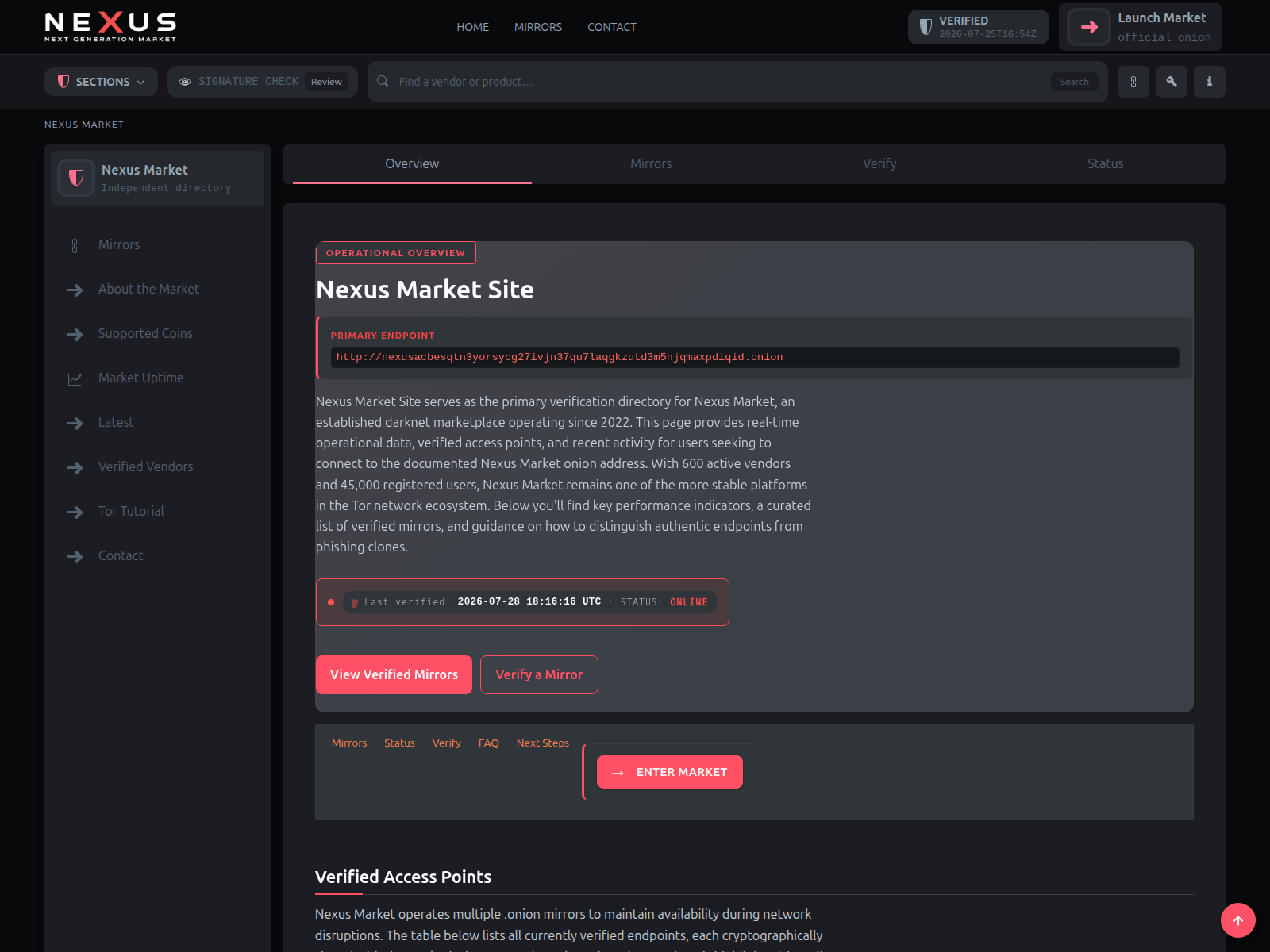 Screenshot of nexus-dark.cfd