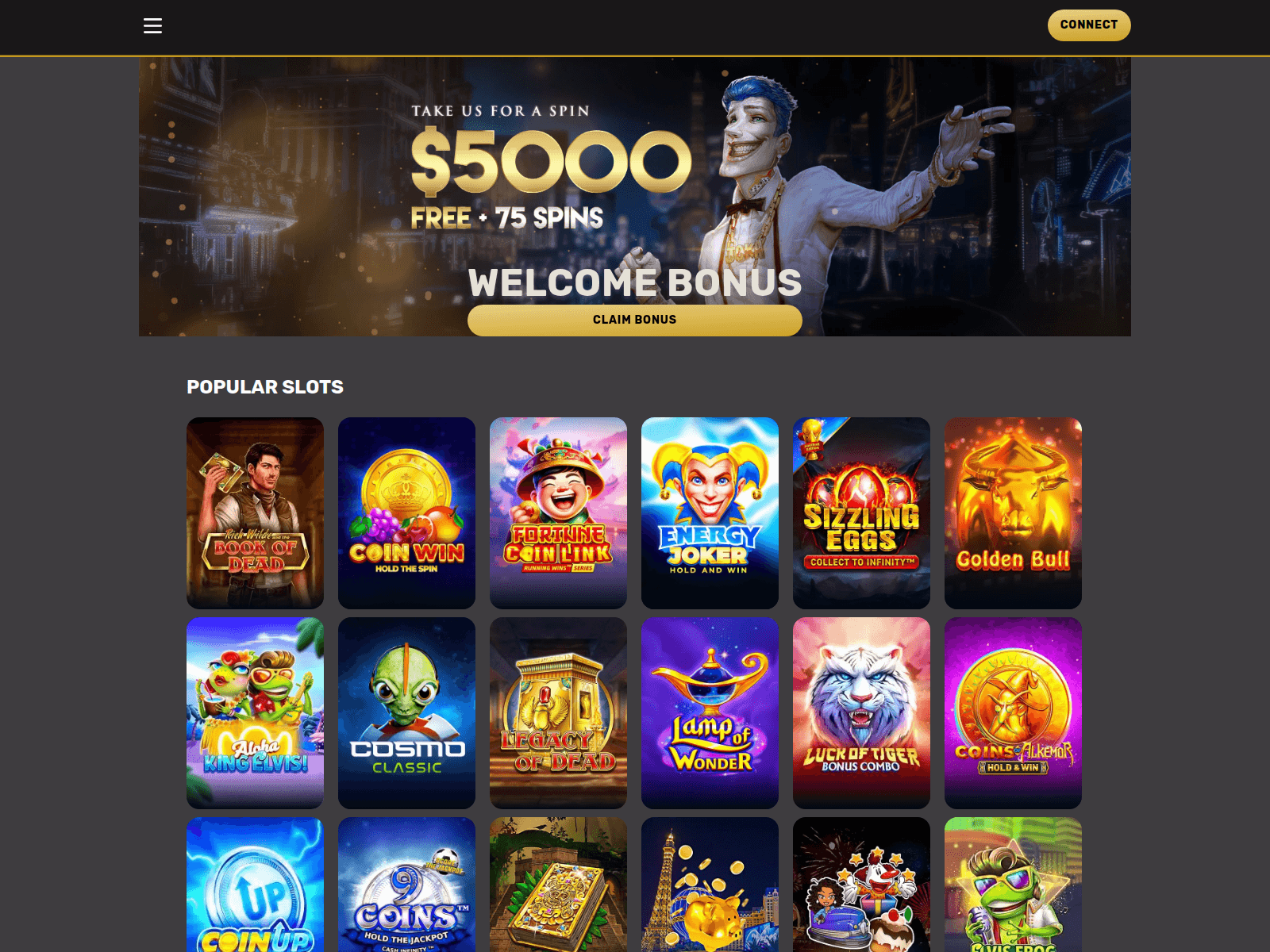 Screenshot of wildcardcasinologin2.com
