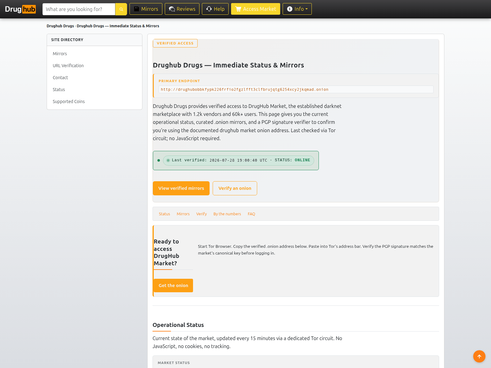 Screenshot of drughub-drugs-guide.sbs
