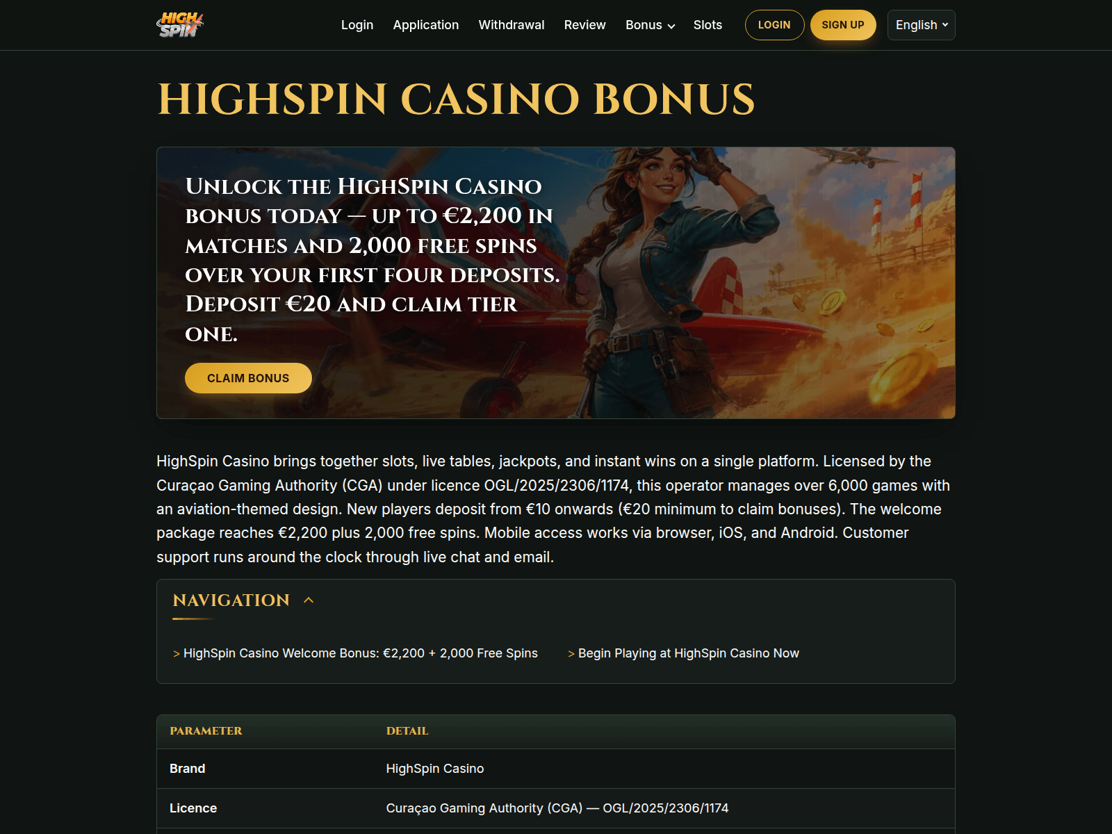 Screenshot of highspina.com