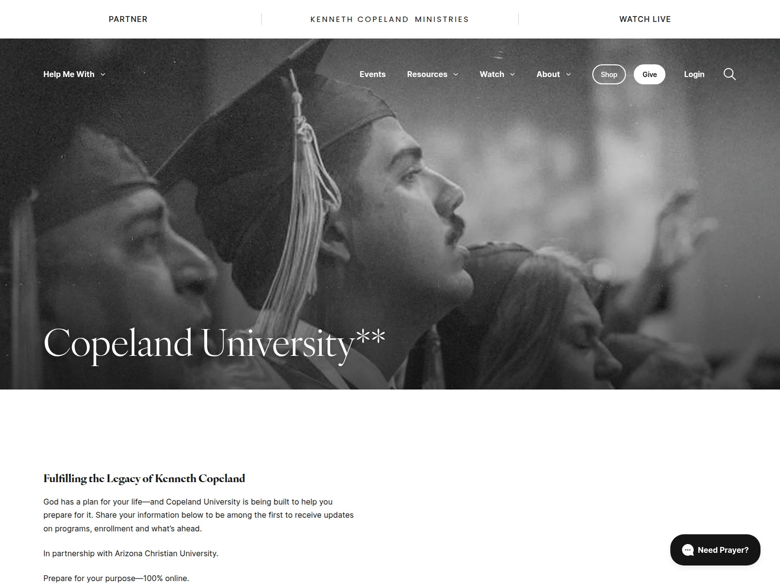 Screenshot of copelandu.university