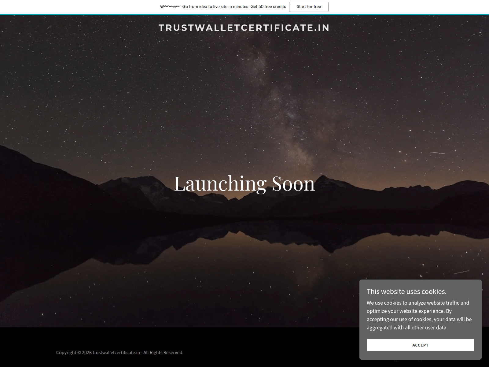 Знімок екрана trustwalletcertificate.in