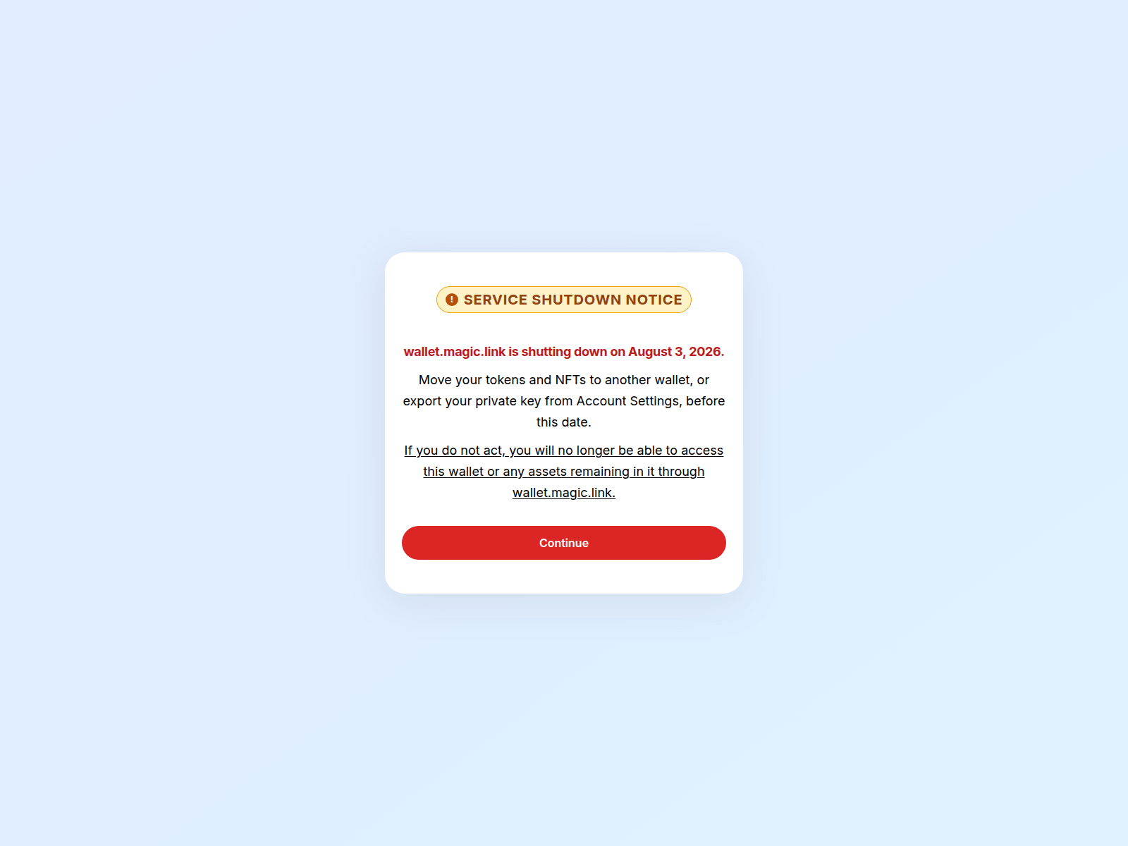 Screenshot of walletmagic.link