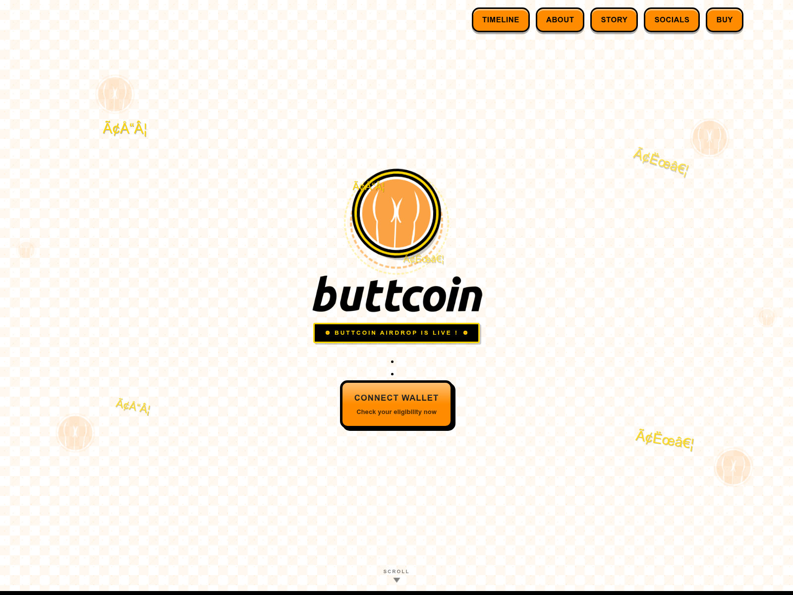Screenshot of buttcoin.claim-portal.fun