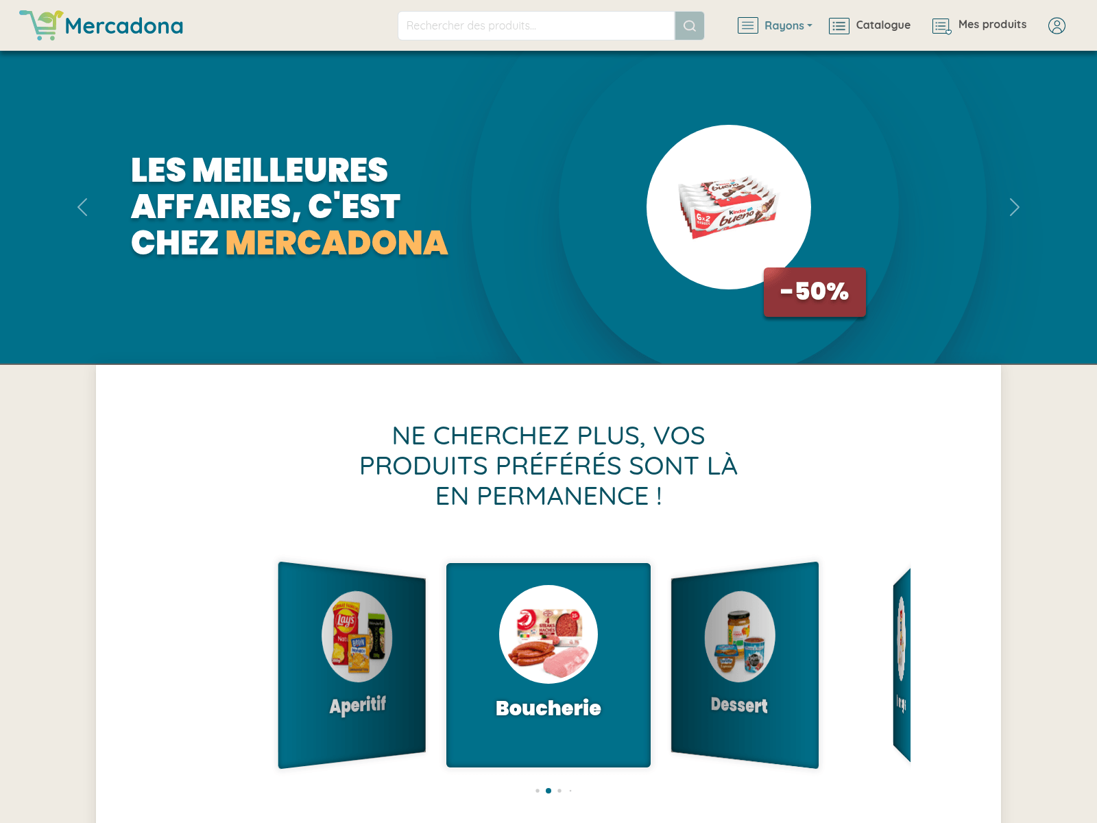 Screenshot of mercadona.abb-dev.fr