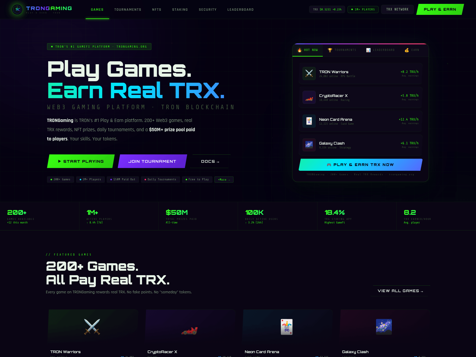 Screenshot of trongaming.org