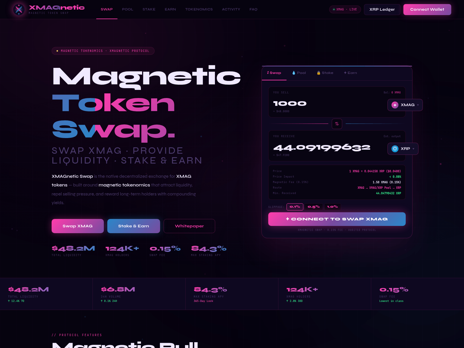 Screenshot of xmagnetic-swap.org