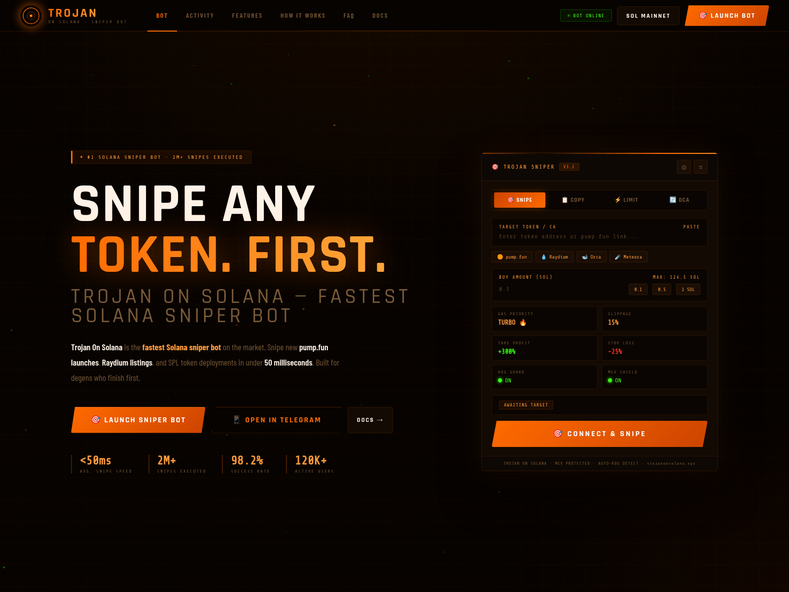 Screenshot of trojanonsolana.xyz