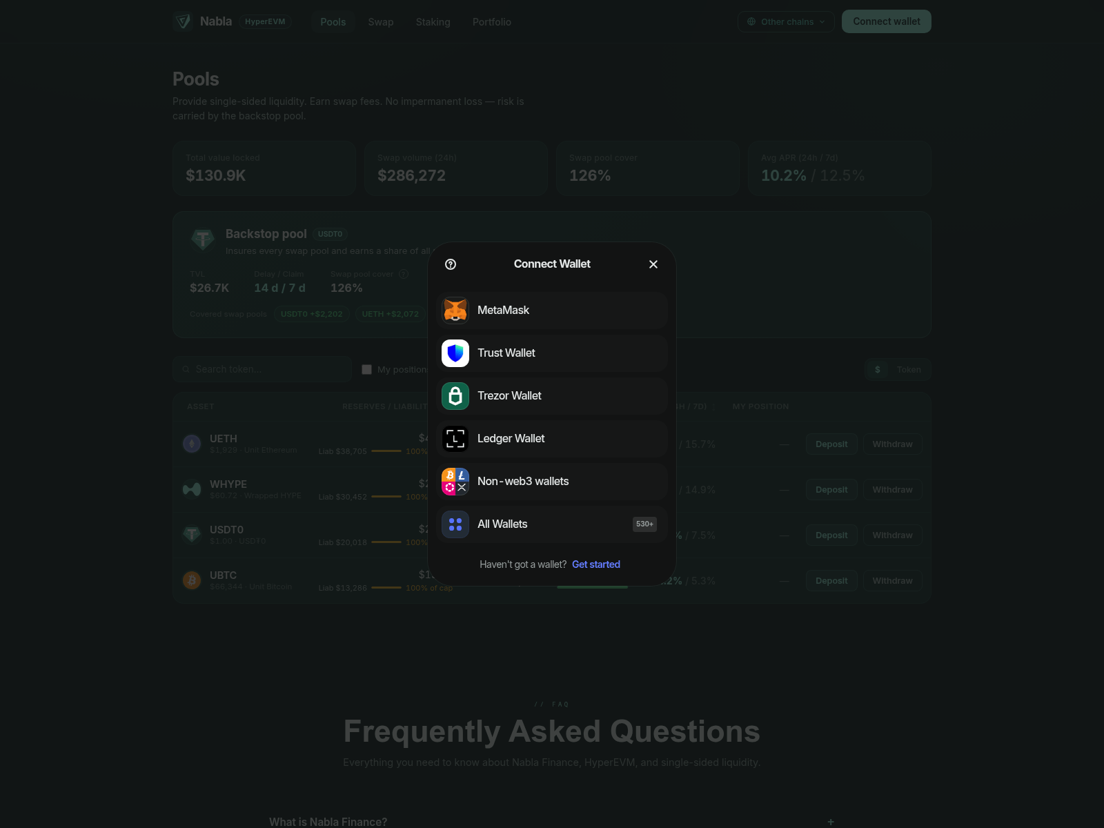 Screenshot of nabla-finance.xyz