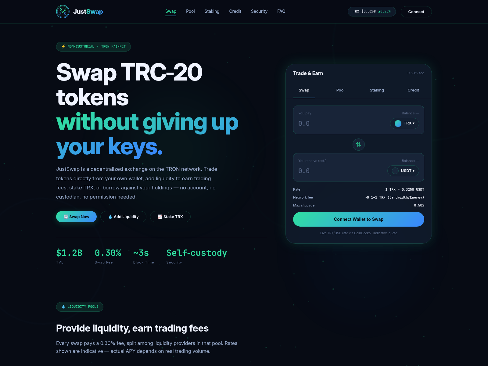 Screenshot of just-swap.org