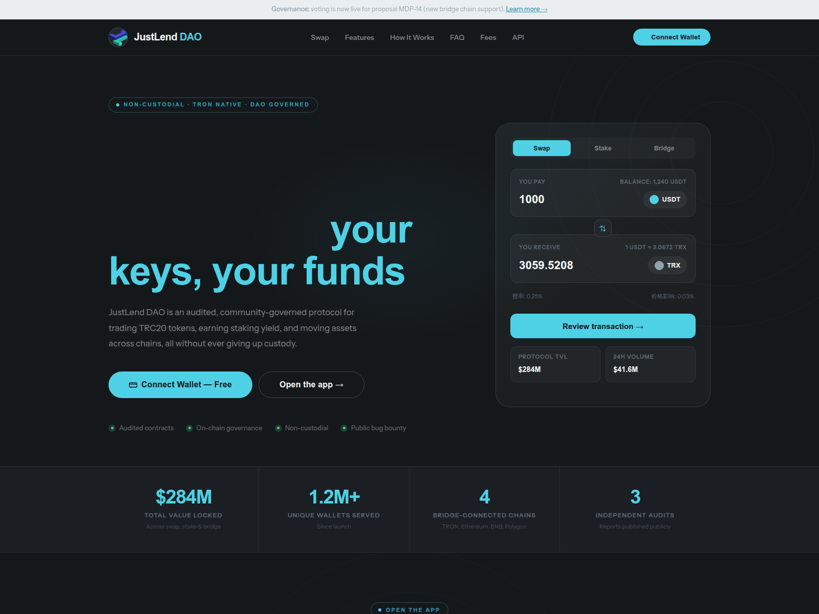 Screenshot of dao-justlend.org