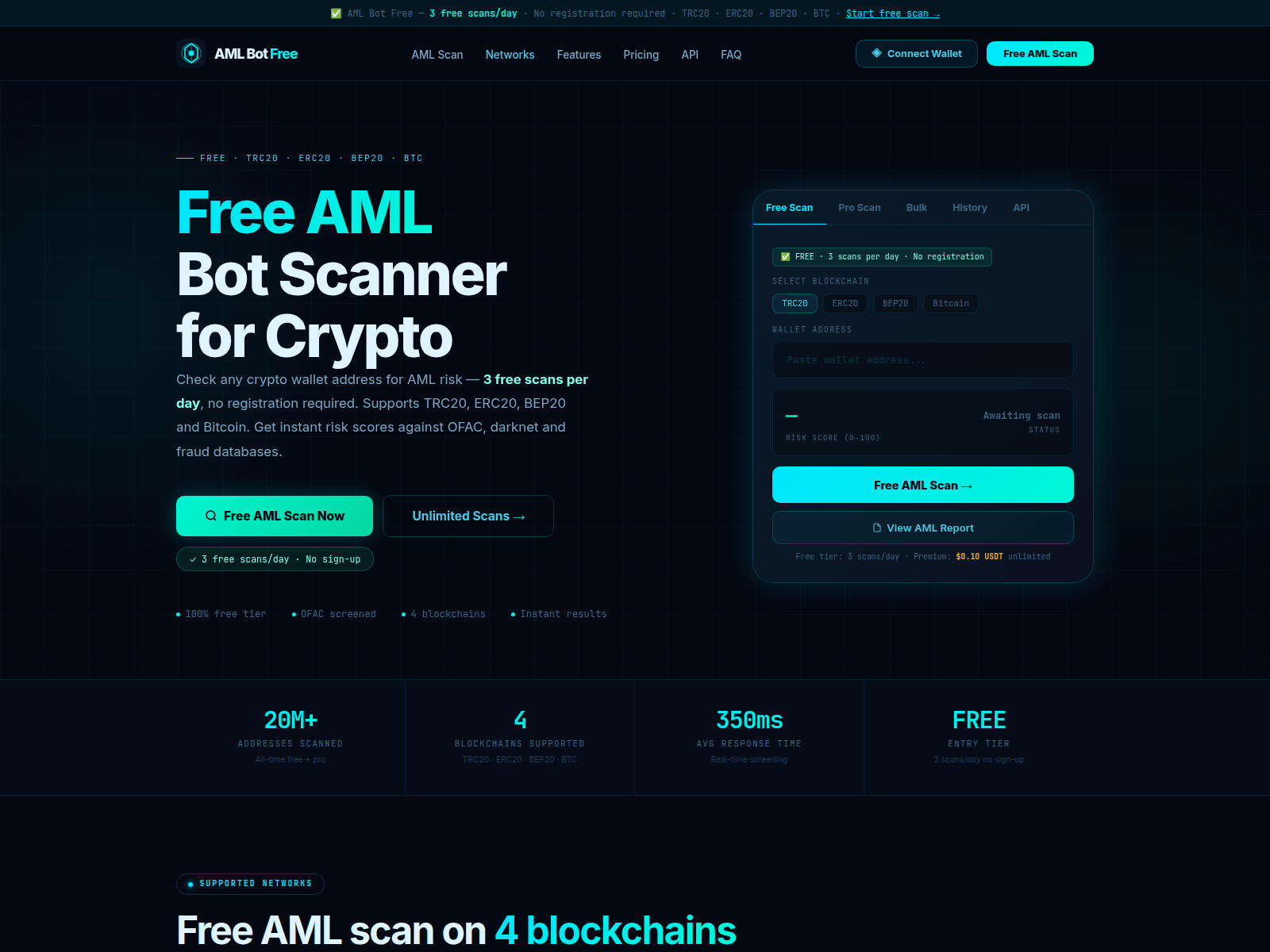 Screenshot of amlbotfree.org