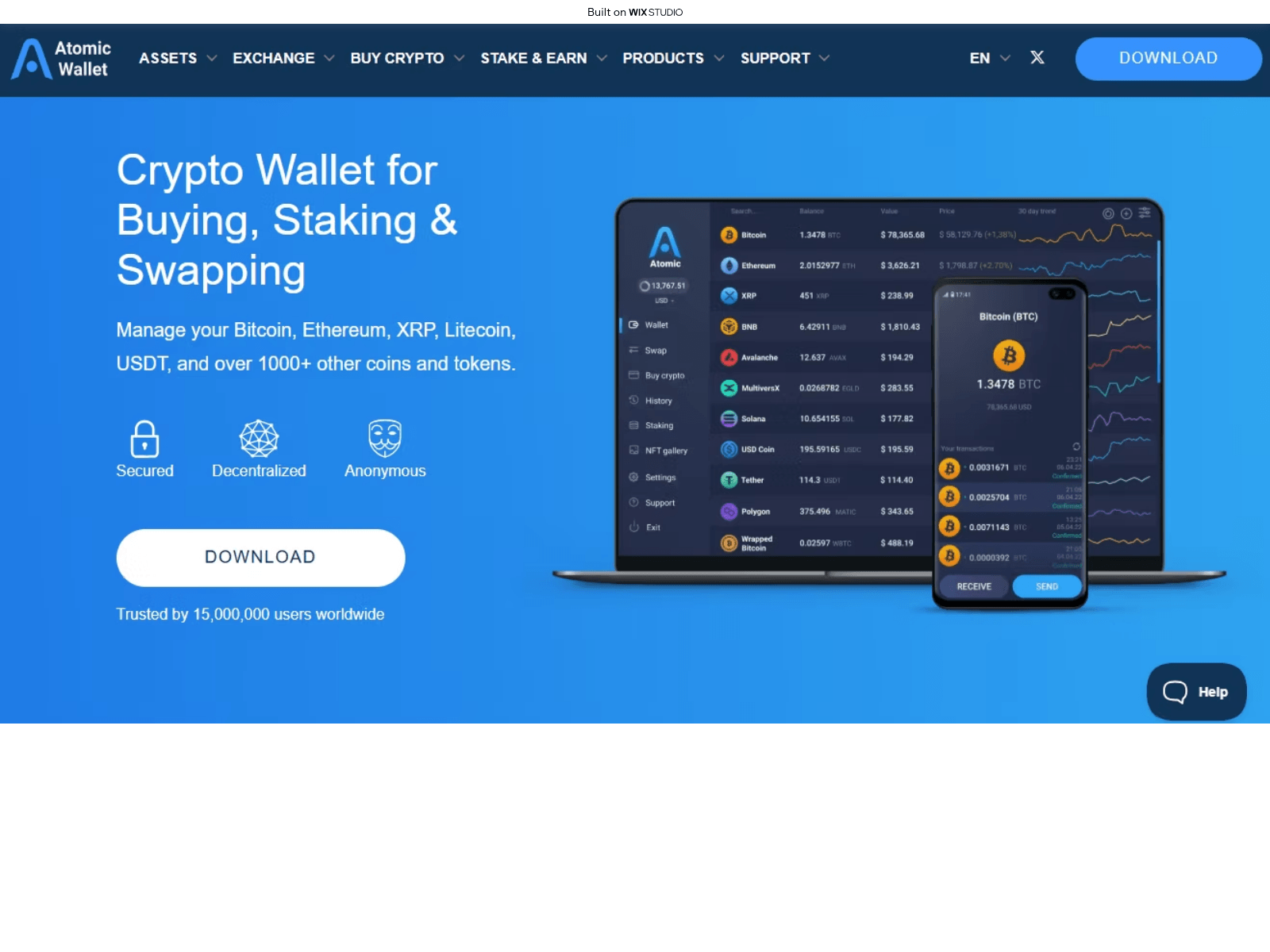 Screenshot of attmicapp-home.wixstudio.com