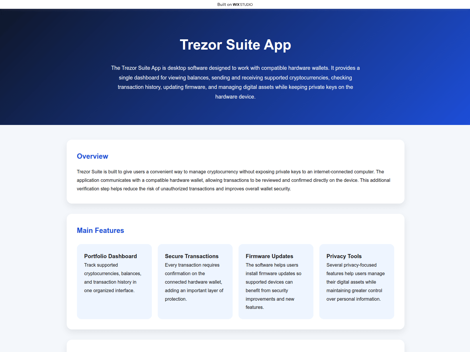 Screenshot of apps-trxosuites.wixstudio.com