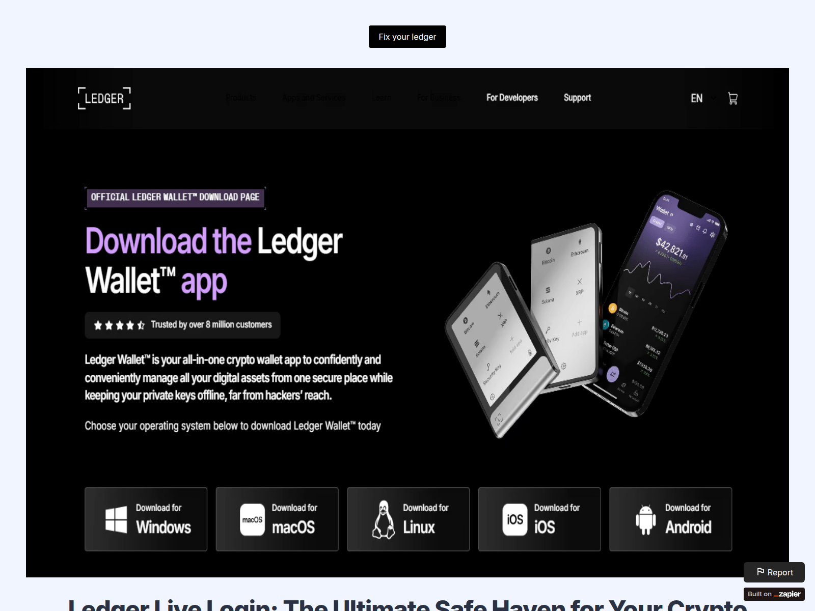 Screenshot of open-ledgeerlive-offical.zapier.app
