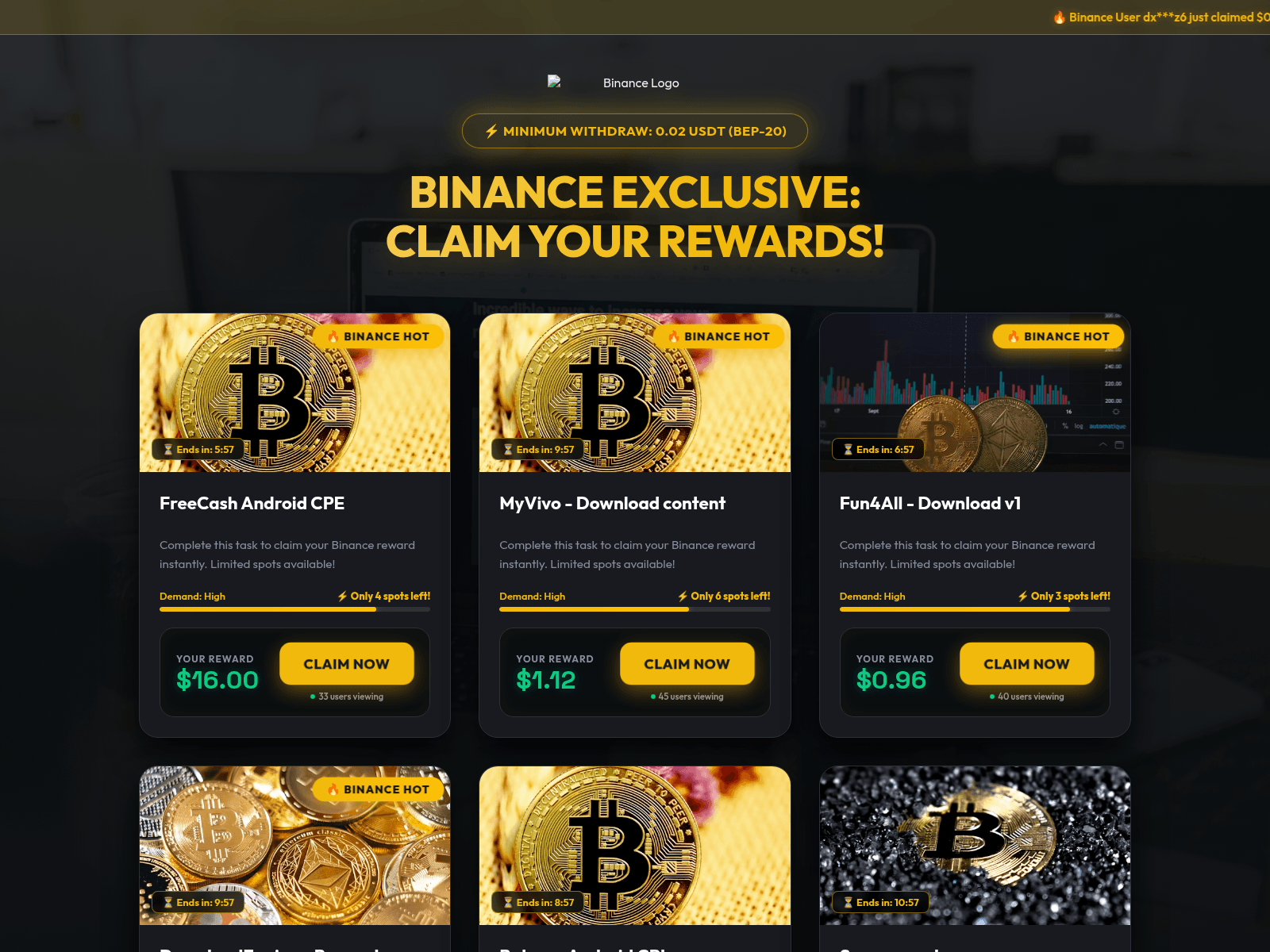 Screenshot of binance-offer.netlify.app