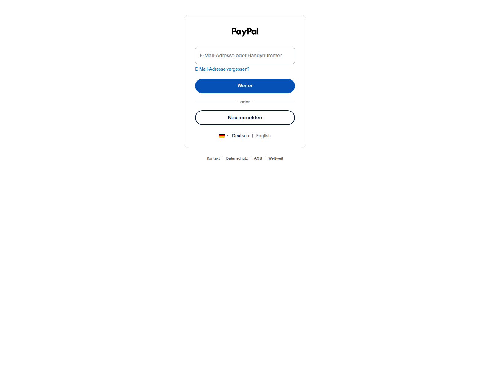 Screenshot of paypal.myproccesing.com