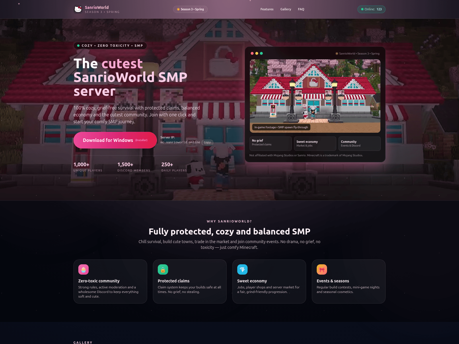 Screenshot of sanrioworld.online