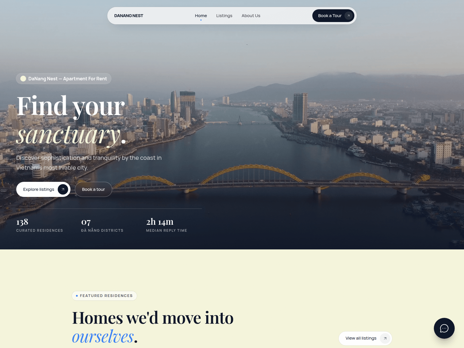 Screenshot of danangnest-apartment.com