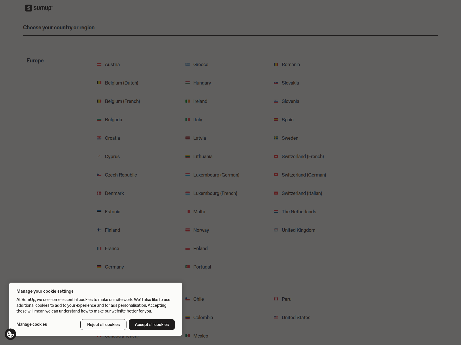 Screenshot of sumupstudio.com