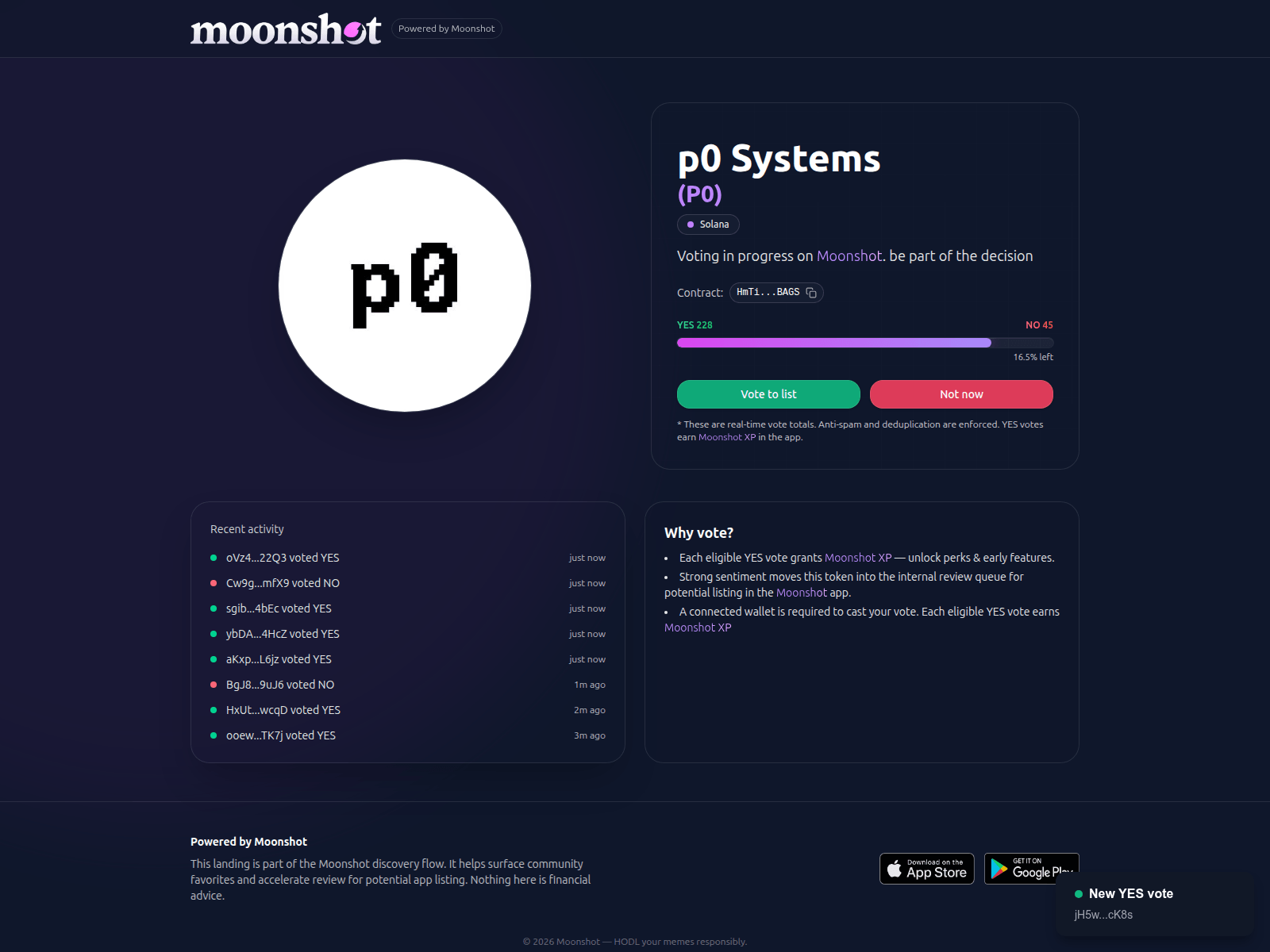 Screenshot of poll-moonshot.live