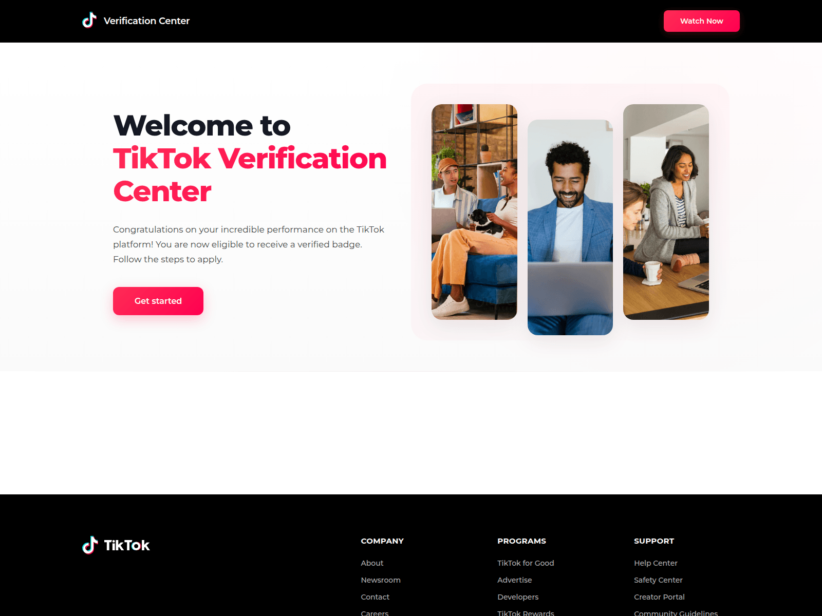 Screenshot of tiktokcreatorbadges.com