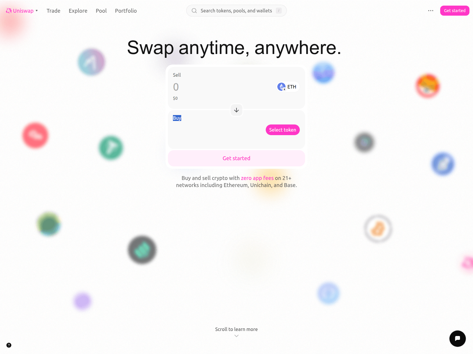 Screenshot of uniswap-embed.yeetful.com